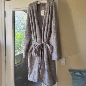 Barefoot Dreams Dove gray-Almond color robe